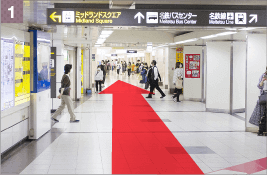 地下鉄名古屋駅南改札口からの道順1 南改札口