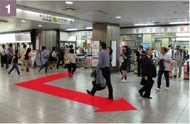 京王新線、都営新宿線の京王新線口改札