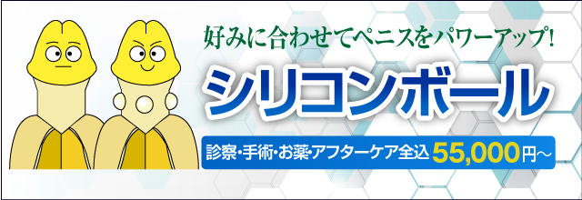 好みに合わせてペニスをパワーアップ!シリコンボール|診察・施術・お薬・全て込み5.5万円~